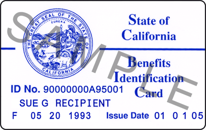 Medi-Cal benefits identification card